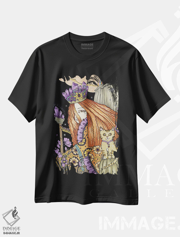 تیشرت طرح دار آمتیست و بنفش، مدیوم اثر آنیتا اینوراریتی | فروشگاه ایماژ
