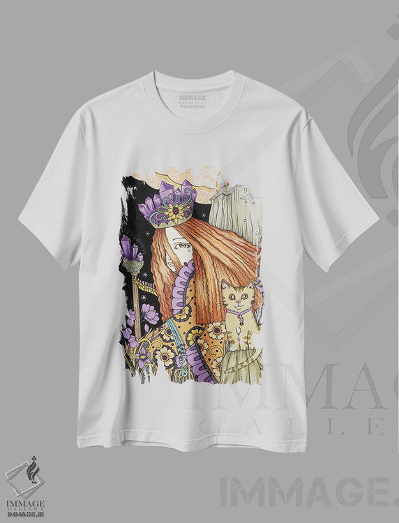 تیشرت طرح دار آمتیست و بنفش، مدیوم اثر آنیتا اینوراریتی | immage.ir