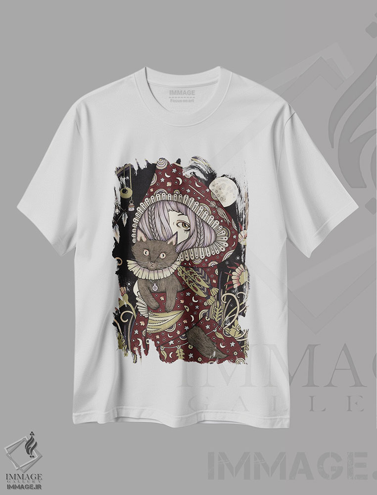 تیشرت طرح دار لونای اسطوخودوس، مدیوم اثر آنیتا اینوراریتی | فروشگاه ایماژ
