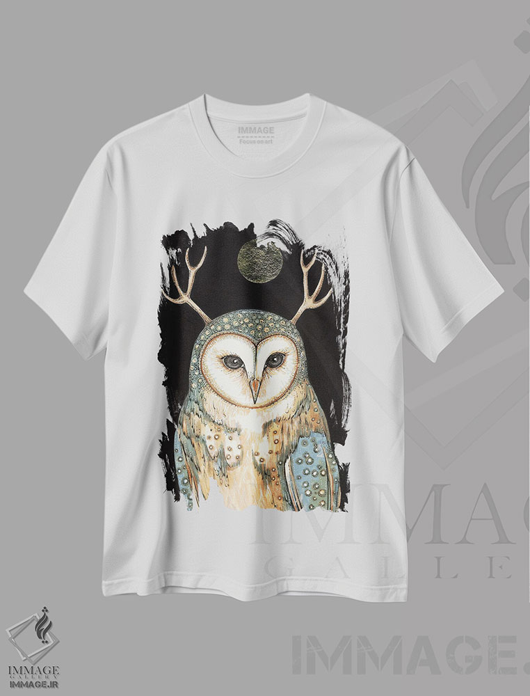 تیشرت طرح دار روح جغد، مدیوم اثر آنیتا اینوراریتی | فروشگاه ایماژ
