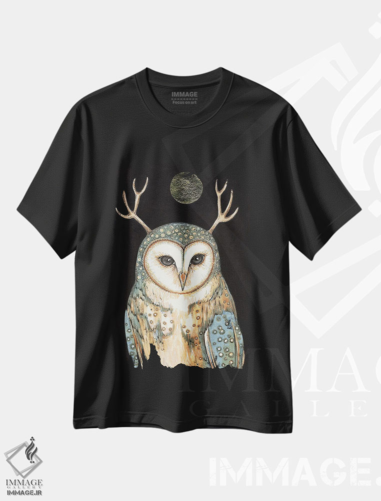 تیشرت طرح دار روح جغد، مدیوم اثر آنیتا اینوراریتی | immage.ir