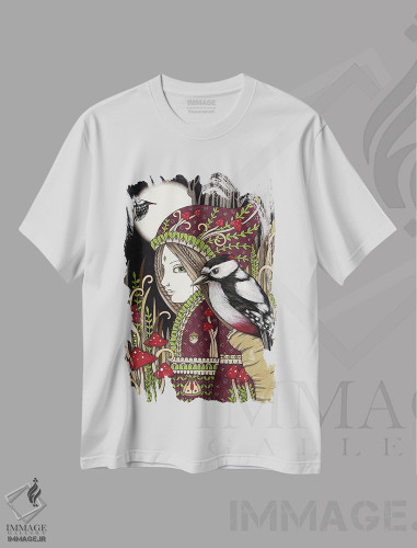 تیشرت طرح دار پیکیده دعانویس، مدیوم اثر آنیتا اینوراریتی | فروشگاه ایماژ