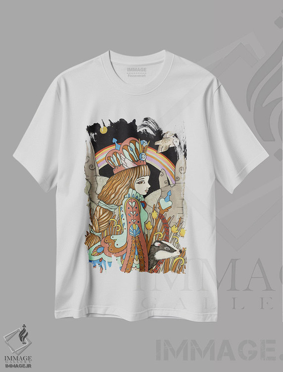تیشرت طرح دار رؤیای آکوامارین، مدیوم اثر آنیتا اینوراریتی | immage.ir