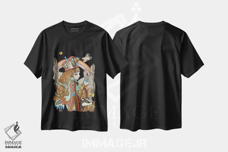 تیشرت طرح دار رؤیای آکوامارین، مدیوم اثر آنیتا اینوراریتی | فروشگاه ایماژ