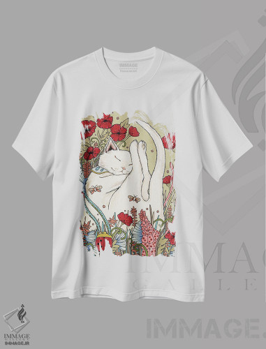 تیشرت طرح دار شقایق ها و کفشدوزک، مدیوم اثر آنیتا اینوراریتی | فروشگاه ایماژ
