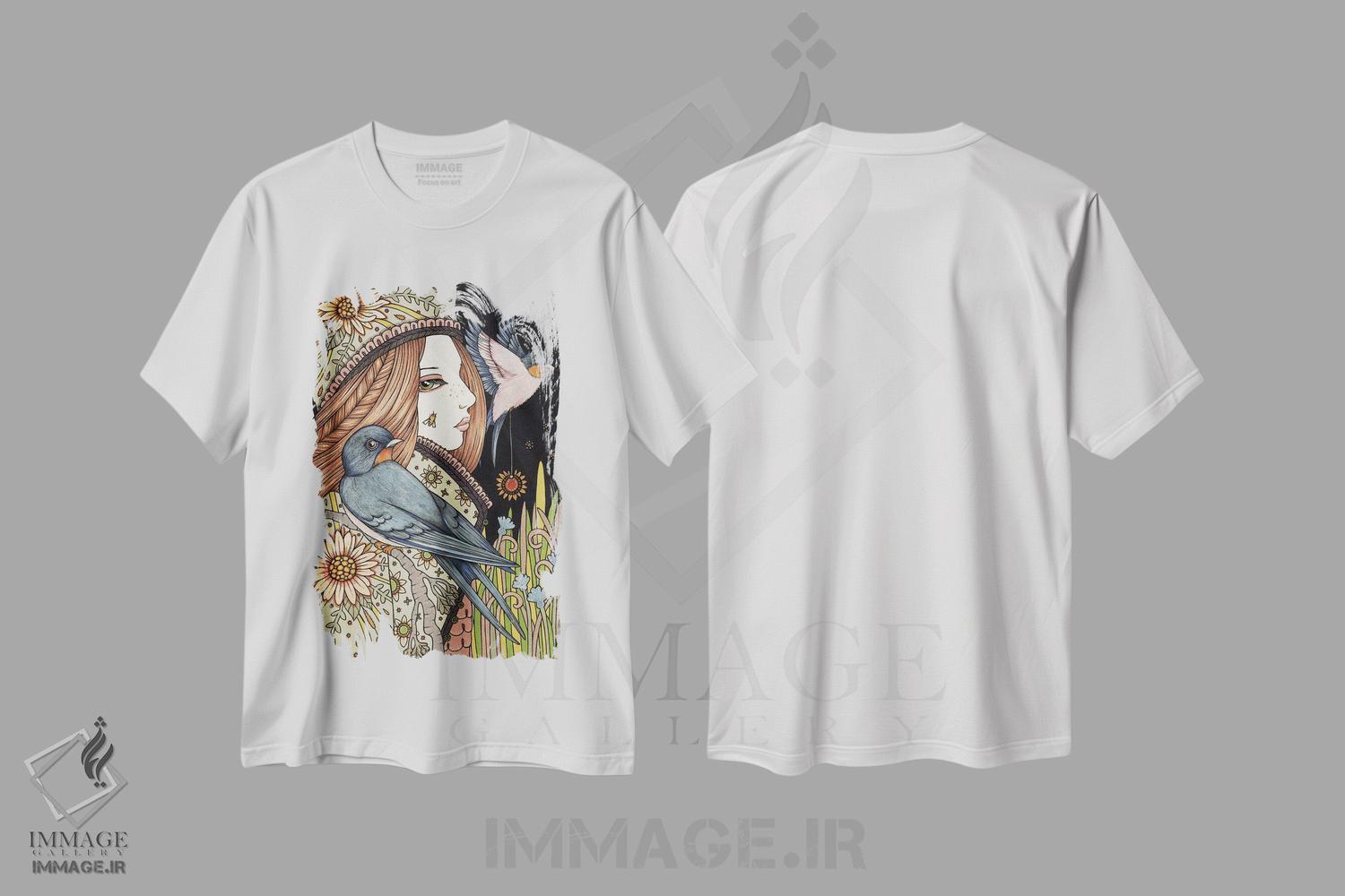 تیشرت طرح دار جنب وجوش تابستان، هنر عامیانه اثر آنیتا اینوراریتی | immage.ir