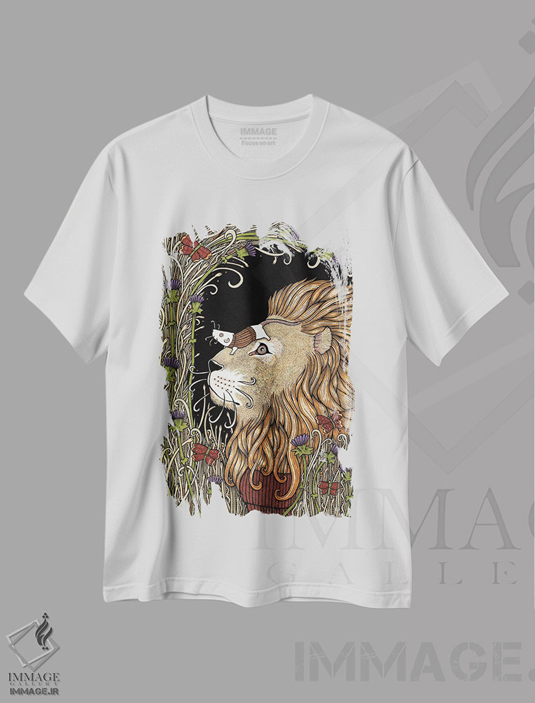 تیشرت طرح دار شیر و موش، هنر عامیانه اثر آنیتا اینوراریتی | immage.ir