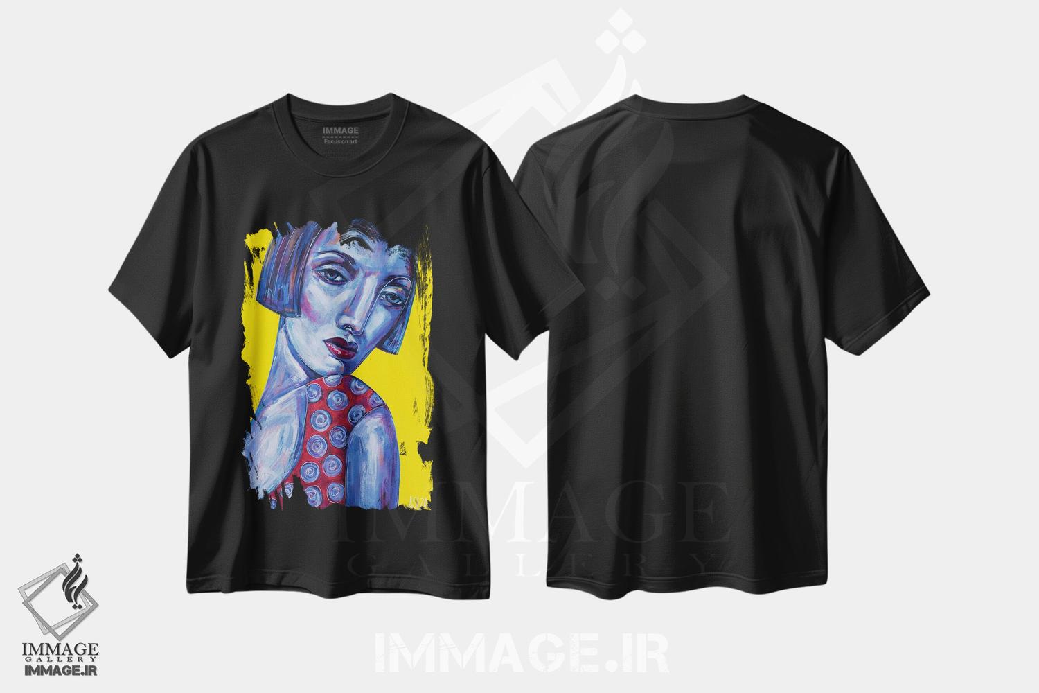 تیشرت طرح دار دختر با بلوز خال خالی، هنر فاخر معاصر اثر آسایزا | immage.ir