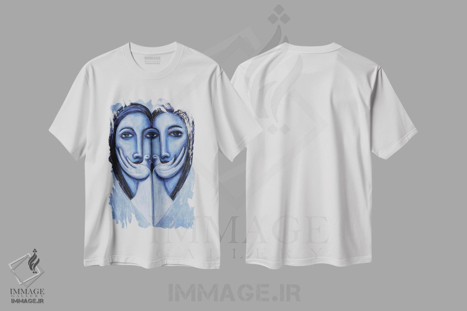 تیشرت طرح دار عشق و آرامش، هنر فاخر معاصر اثر آسایزا | فروشگاه ایماژ