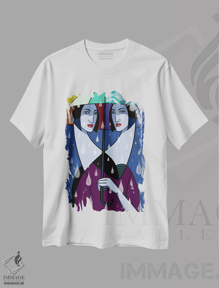 تیشرت طرح دار باران، هنر فاخر معاصر اثر آسایزا | immage.ir