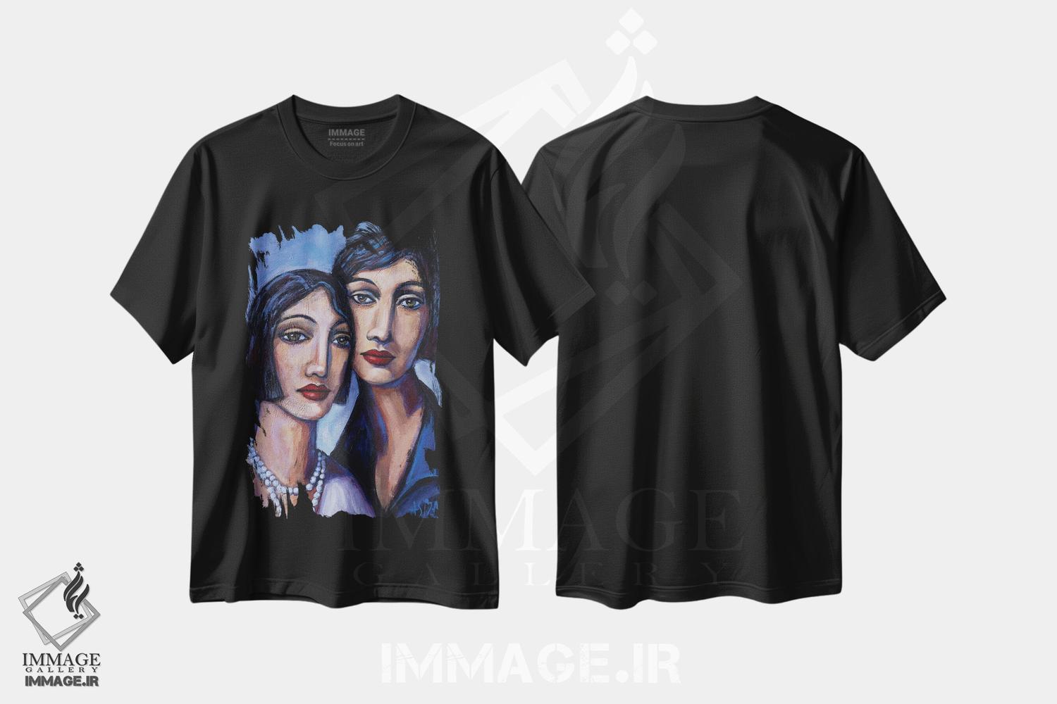 تیشرت طرح دار شانه به شانه، هنر فاخر معاصر اثر آسایزا | immage.ir