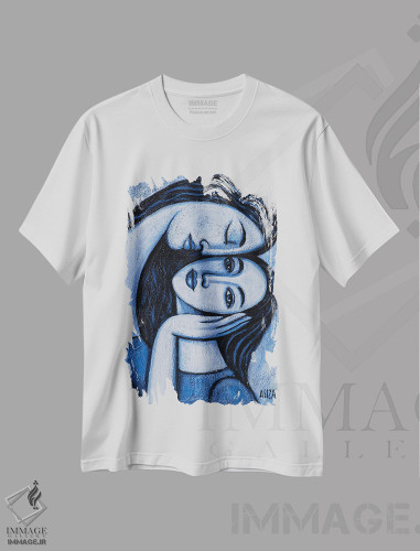 تیشرت طرح دار مهرورزی ۲، هنر فاخر معاصر اثر آسایزا | فروشگاه ایماژ