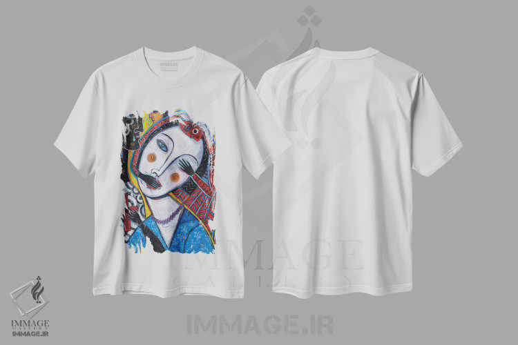تیشرت طرح دار عشق خاموش - چپ، هنر فاخر معاصر اثر آسایزا | فروشگاه ایماژ