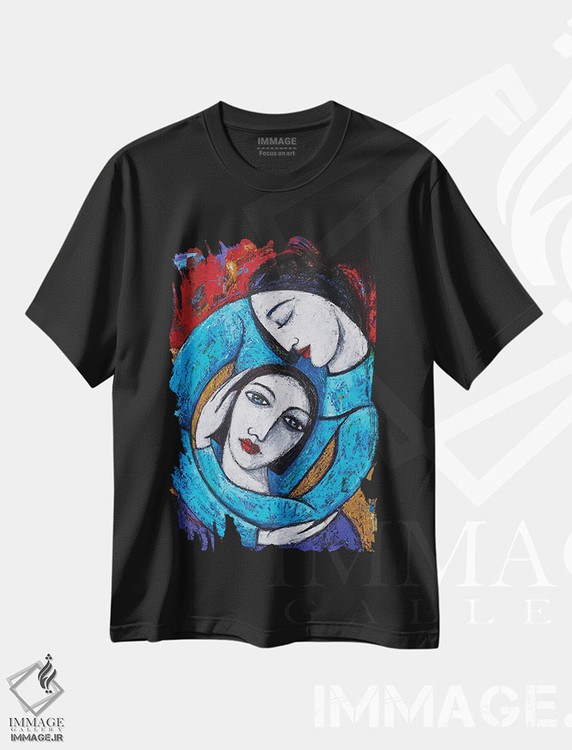 تیشرت طرح دار مهرورزی، هنر فاخر معاصر اثر آسایزا | فروشگاه ایماژ