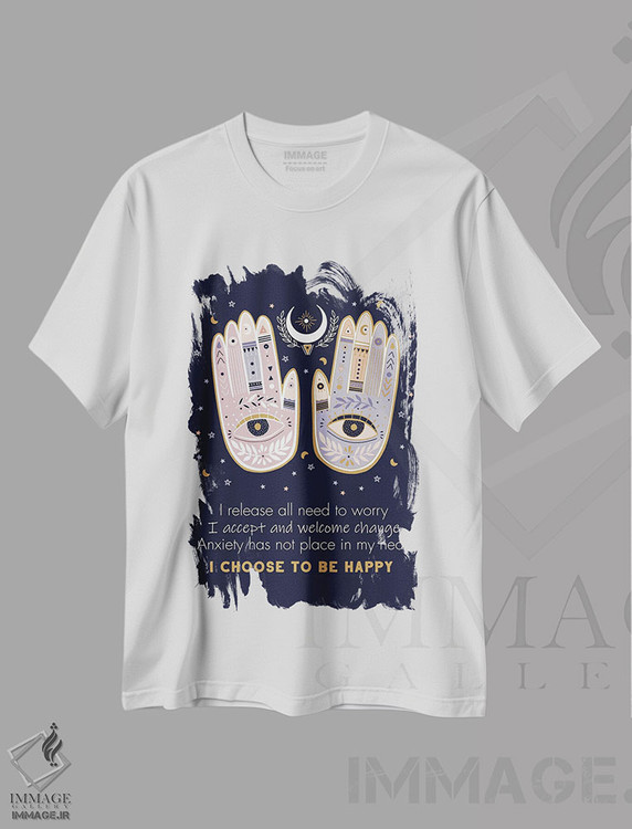 تیشرت طرح دار آرامش درونی ۲، هنر دیجیتال اثر آندریا جیسید | immage.ir