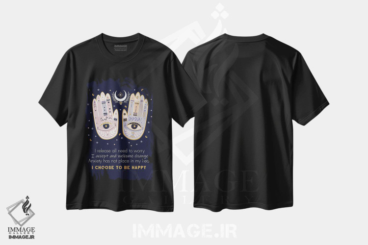 تیشرت طرح دار آرامش درونی ۲، هنر دیجیتال اثر آندریا جیسید | فروشگاه ایماژ