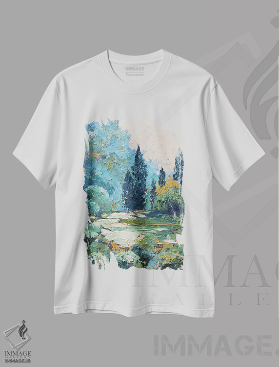 تیشرت طرح دار مسیر در جنگل، دکور معاصر اثر الکساندرا جاگودا | immage.ir