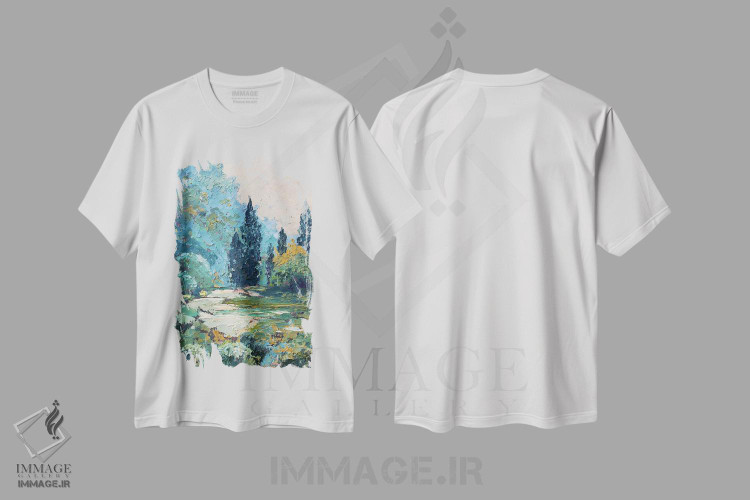 تیشرت طرح دار مسیر در جنگل، دکور معاصر اثر الکساندرا جاگودا | immage.ir