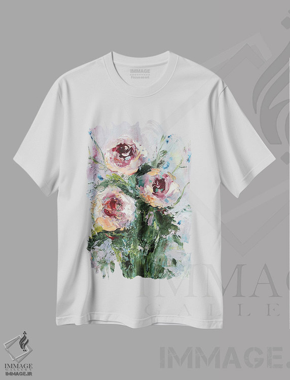 تیشرت طرح دار رزهای صورتی، دکور معاصر اثر الکساندرا جاگودا | immage.ir