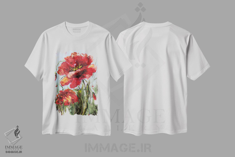 تیشرت طرح دار شقایق ها، دکور معاصر اثر الکساندرا جاگودا | immage.ir