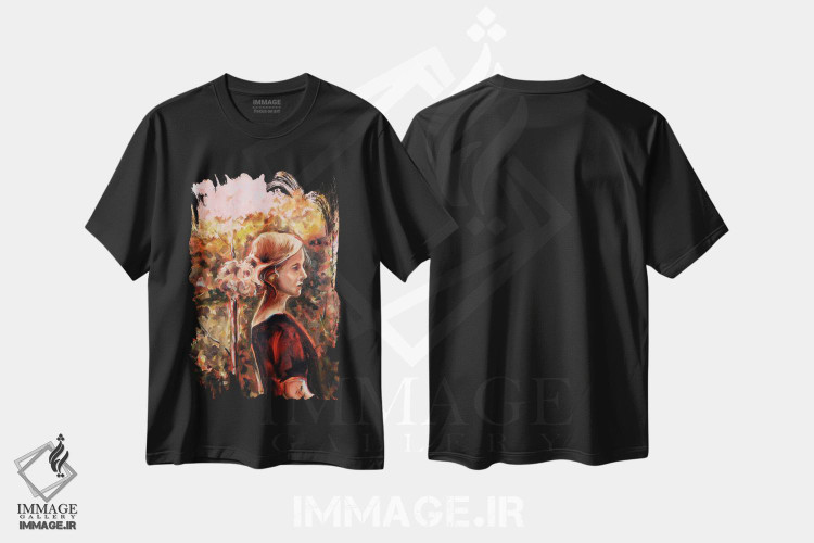 تیشرت طرح دار پری جنگل، دکور معاصر اثر الکساندرا جاگودا | فروشگاه ایماژ