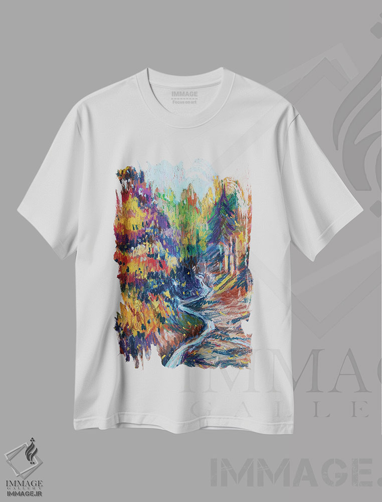 تیشرت طرح دار پاییز در جنگل، دکور معاصر اثر الکساندرا جاگودا | immage.ir