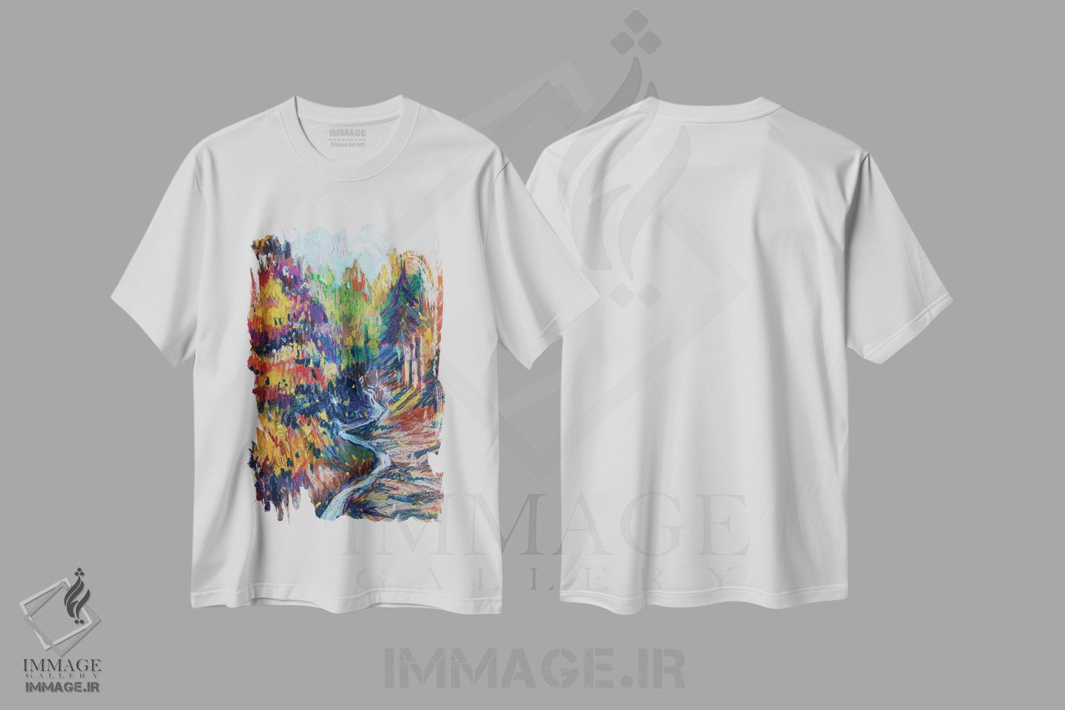 تیشرت طرح دار پاییز در جنگل، دکور معاصر اثر الکساندرا جاگودا | immage.ir