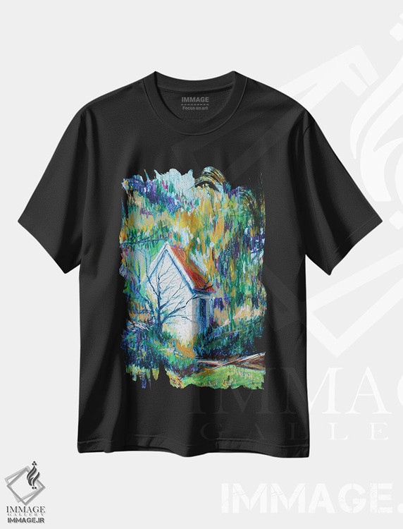 تیشرت طرح دار جنگل آبی، دکور معاصر اثر الکساندرا جاگودا | فروشگاه ایماژ