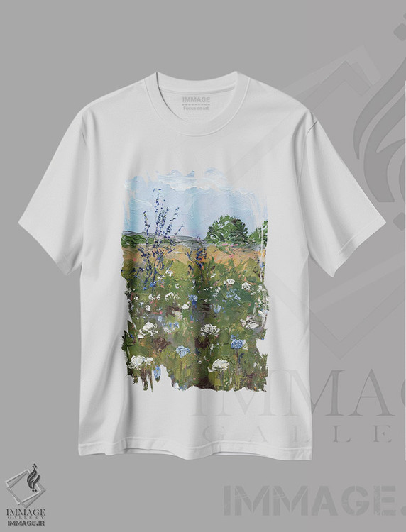 تیشرت طرح دار منظره آبی، دکور معاصر اثر الکساندرا جاگودا | immage.ir