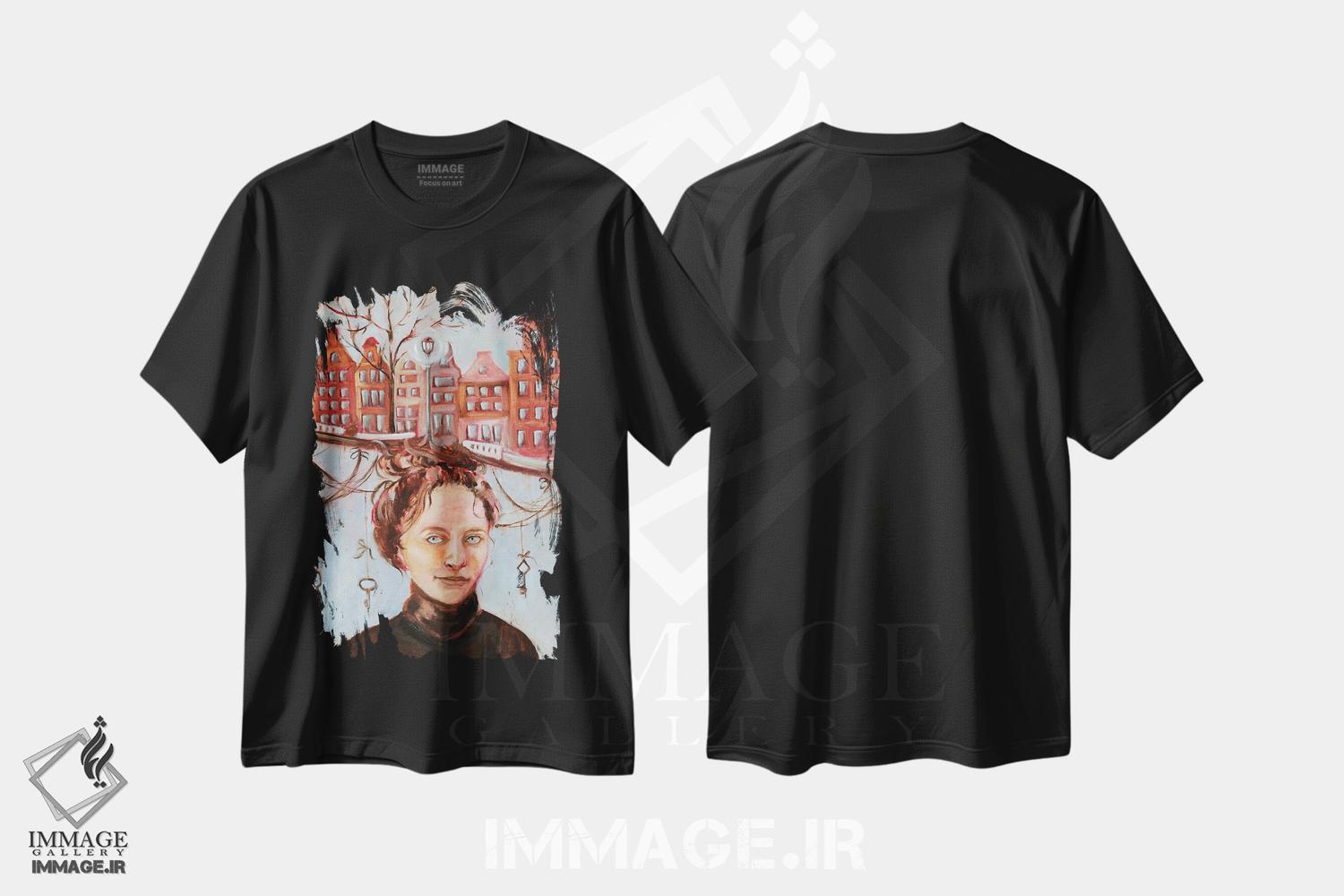 تیشرت طرح دار کلیدهای شهر، مدیوم اثر الکساندرا جاگودا | فروشگاه ایماژ