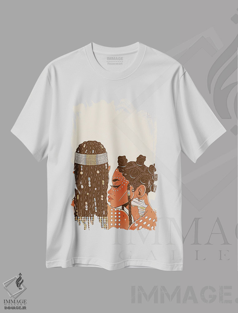 تیشرت طرح دار زیبایی آفریقایی، هنر آمریکایی آفریقایی تبار اثر علیجاه وست | immage.ir