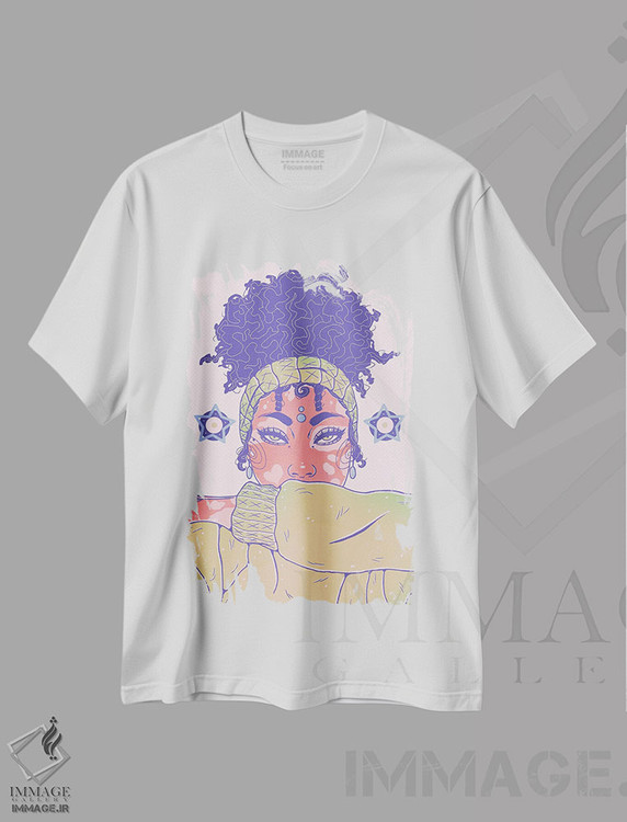 تیشرت طرح دار کاری سبز انجام بده، هنر آمریکایی آفریقایی تبار اثر علیجاه وست | immage.ir