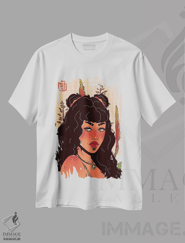 تیشرت طرح دار بیابان سرخ، هنر آمریکایی آفریقایی تبار اثر علیجاه وست | immage.ir