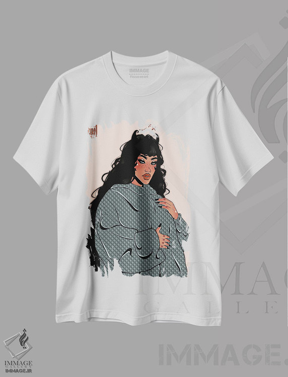 تیشرت طرح دار دختر خال خالی، هنر آمریکایی آفریقایی تبار اثر علیجاه وست | immage.ir