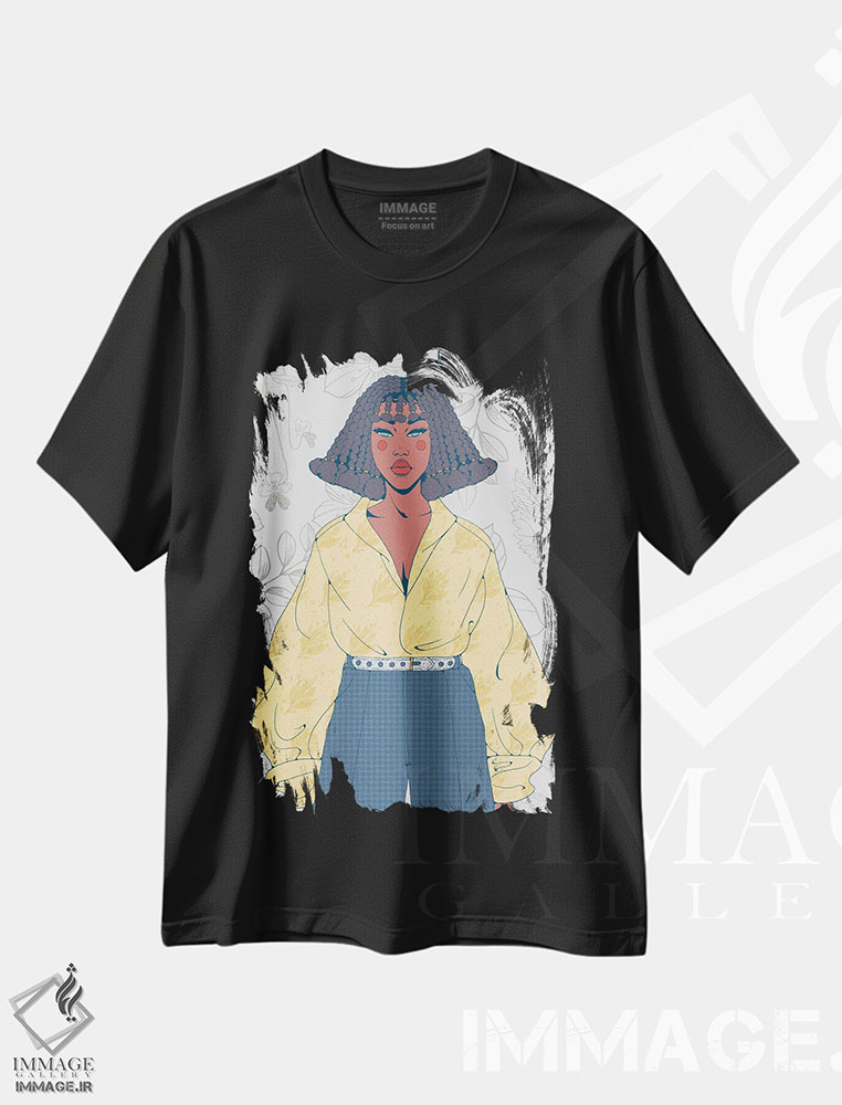 تیشرت طرح دار حرفه ای زردپوش، هنر آمریکایی آفریقایی تبار اثر علیجاه وست | فروشگاه ایماژ