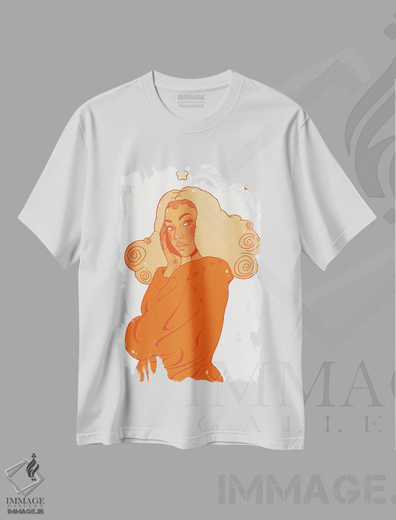 تیشرت طرح دار دختر طعم کدوتنبل و ادویه، هنر آمریکایی آفریقایی تبار اثر علیجاه وست | immage.ir