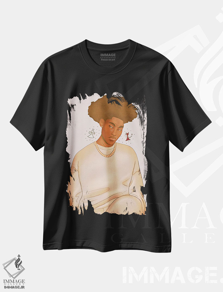 تیشرت طرح دار اندیشه ها، هنر آمریکایی آفریقایی تبار اثر علیجاه وست | فروشگاه ایماژ