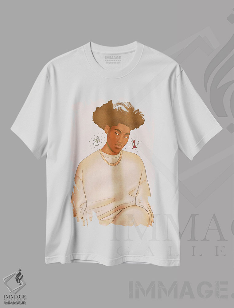 تیشرت طرح دار اندیشه ها، هنر آمریکایی آفریقایی تبار اثر علیجاه وست | immage.ir