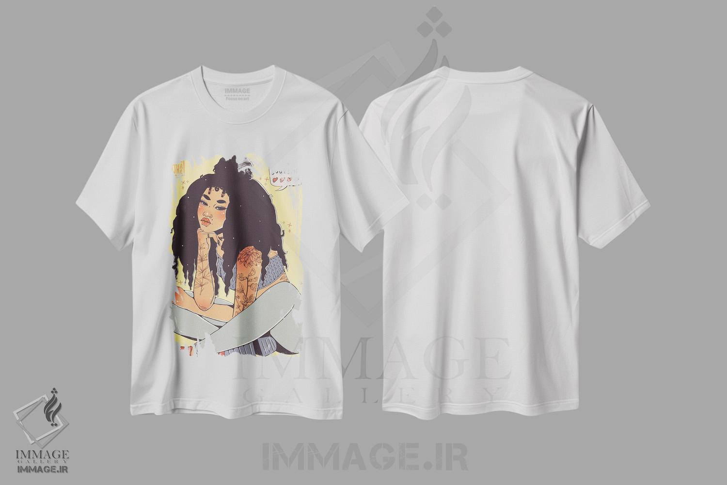 تیشرت طرح دار خودت را دوست داشته باش، هنر آمریکایی آفریقایی تبار اثر علیجاه وست | immage.ir