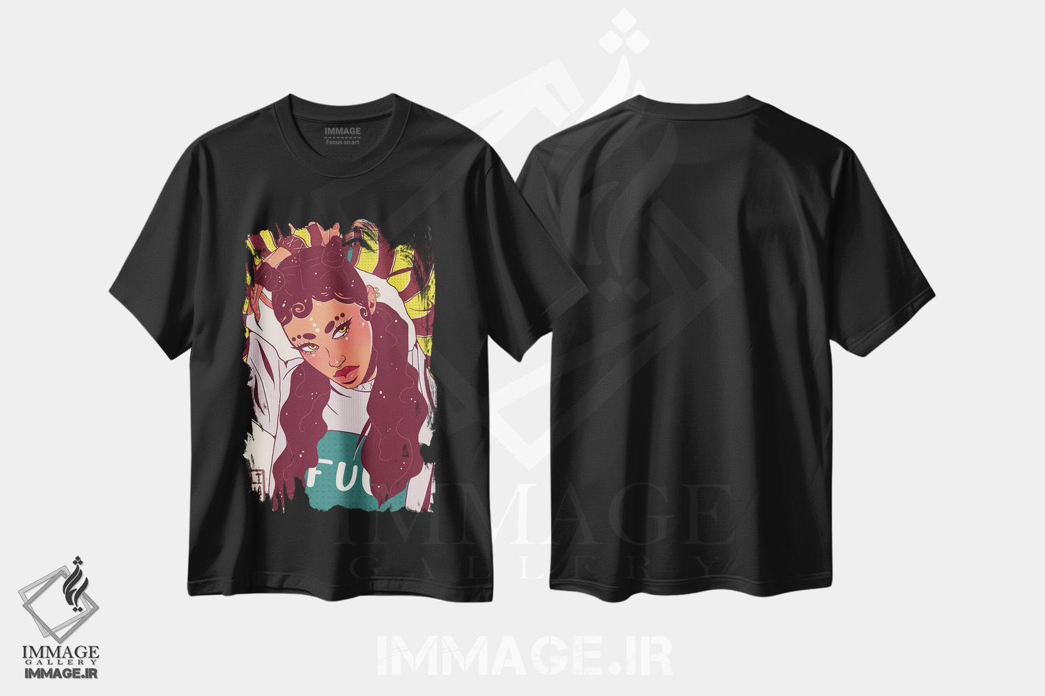 تیشرت طرح دار وایفو، هنر آمریکایی آفریقایی تبار اثر علیجاه وست | فروشگاه ایماژ