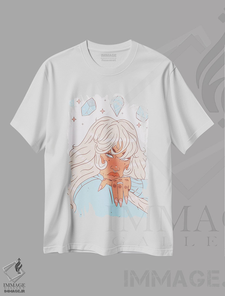 تیشرت طرح دار زیبایی کریستالی، هنر دیجیتال اثر علیجاه وست | immage.ir