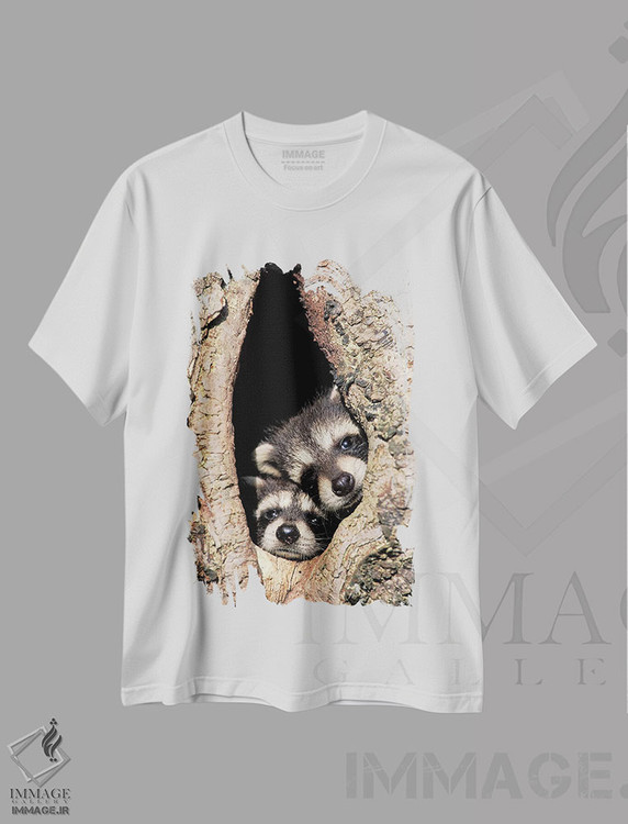 تیشرت طرح دار راکن های کودک در حفره درخت، مدیوم اثر آدام جونز | immage.ir