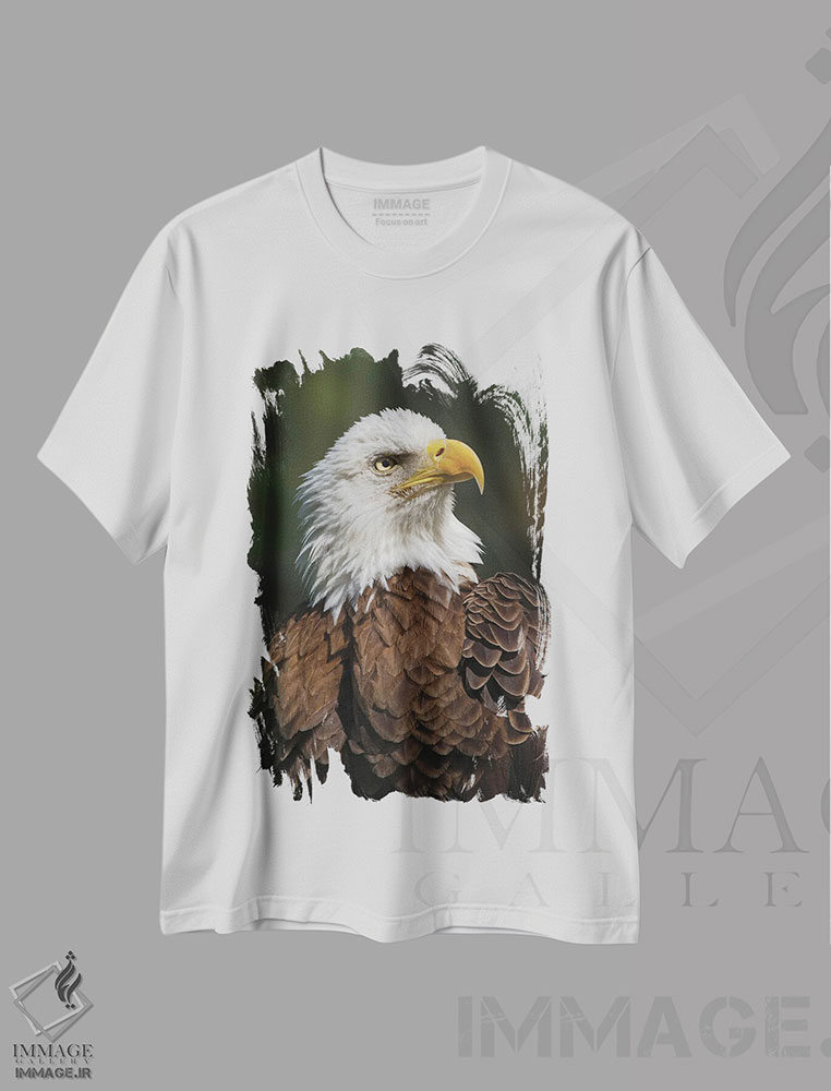 تیشرت طرح دار عقاب سرسفید، فلوریدا، عکاسی ماکرو اثر آدام جونز | immage.ir