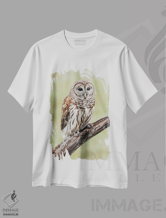 تیشرت طرح دار جغد راه راه، فلوریدا، مدیوم اثر آدام جونز | immage.ir