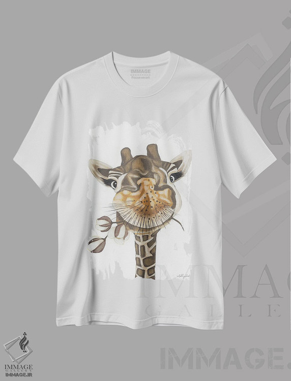 تیشرت طرح دار زرافه همراه با پنبه، دکور معاصر اثر اشلی جاستیس | immage.ir