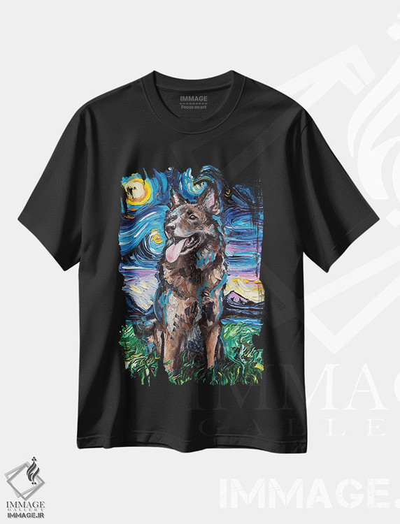 تیشرت طرح دار شب شپرد، مدیوم اثر آجا تریر | فروشگاه ایماژ