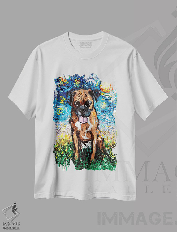 تیشرت طرح دار شب دوم باکسر، مدیوم اثر آجا تریر | immage.ir