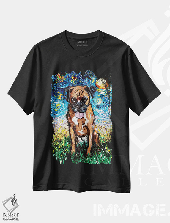تیشرت طرح دار شب دوم باکسر، مدیوم اثر آجا تریر | فروشگاه ایماژ