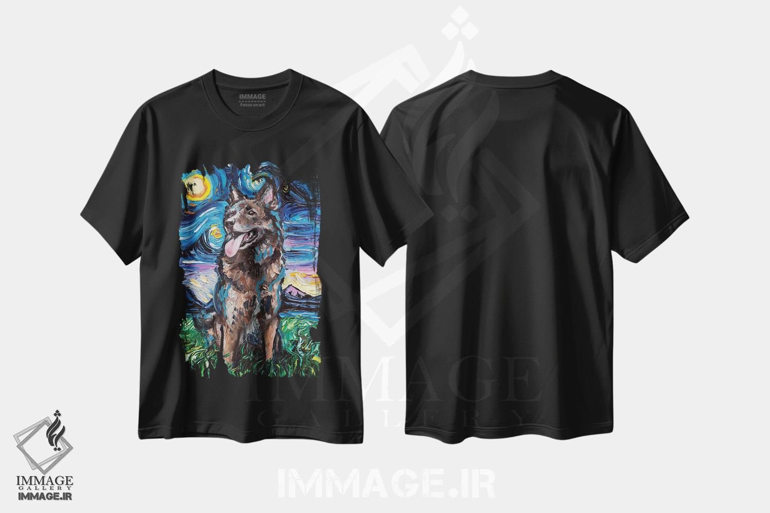 تیشرت طرح دار شب شپرد، مدیوم اثر آجا تریر | فروشگاه ایماژ