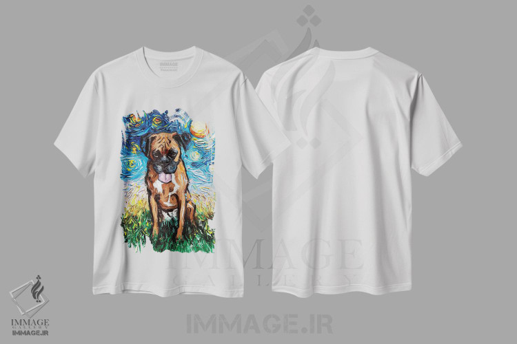 تیشرت طرح دار شب دوم باکسر، مدیوم اثر آجا تریر | immage.ir